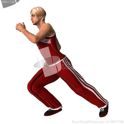 Image of Young Man Running