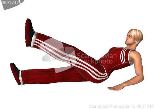 Image of Young Man Exercising