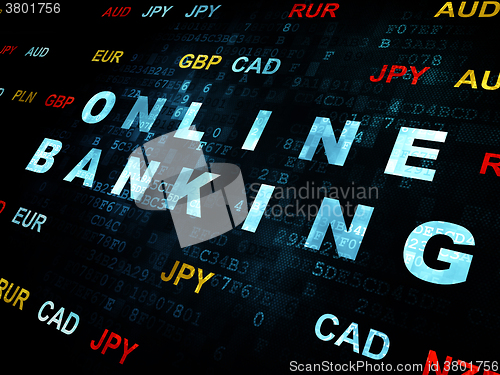Image of Banking concept: Online Banking on Digital background