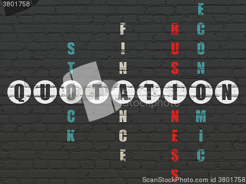 Image of Currency concept: Quotation in Crossword Puzzle