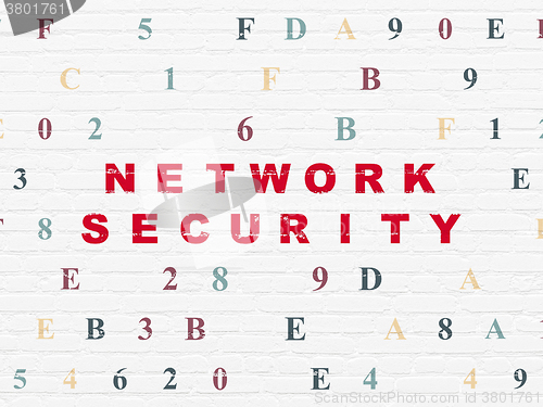 Image of Security concept: Network Security on wall background