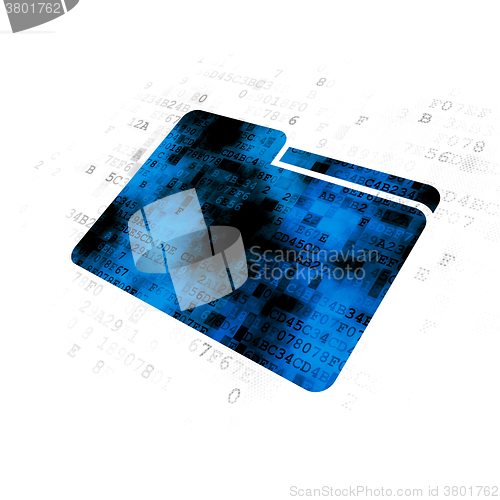Image of Finance concept: Folder on Digital background