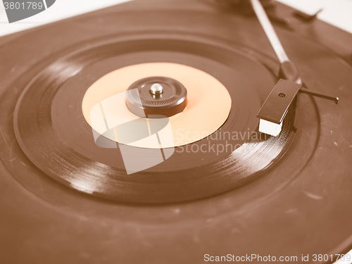 Image of  Vinyl record on turntable vintage