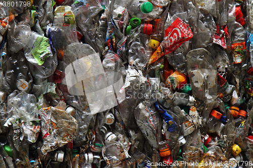 Image of plastic pet bottle garbage