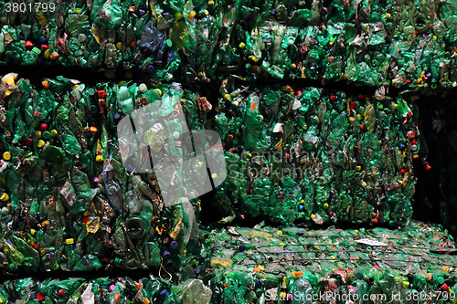 Image of plastic pet bottle garbage