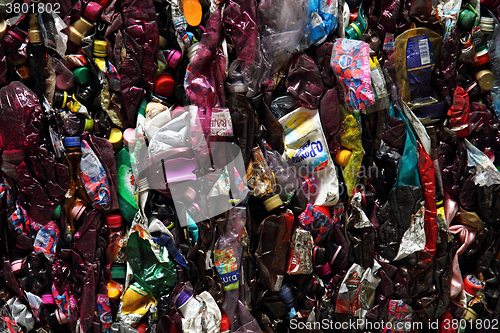 Image of plastic pet bottle garbage