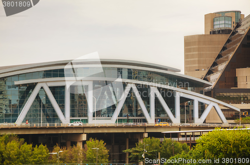 Image of Philips Arena and CNN Center in Atlanta, GA