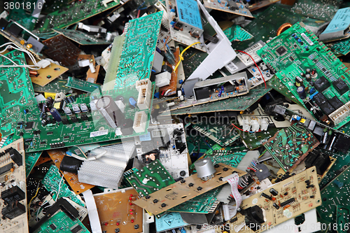 Image of electronic circuits garbage