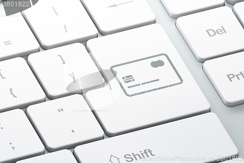 Image of Money concept: Credit Card on computer keyboard background