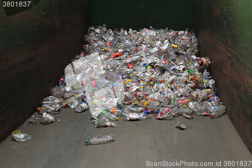 Image of plastic pet bottle garbage