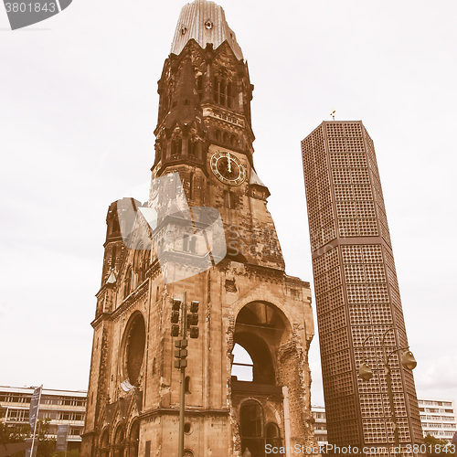 Image of Bombed church, Berlin vintage