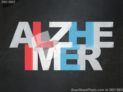 Image of Medicine concept: Alzheimer on School Board background