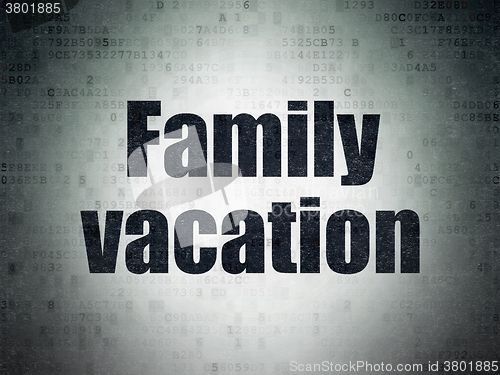 Image of Vacation concept: Family Vacation on Digital Paper background
