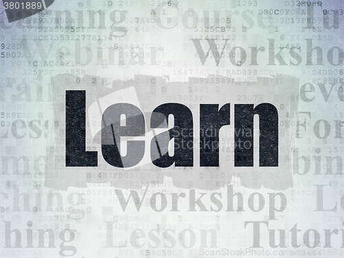 Image of Learning concept: Learn on Digital Paper background