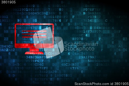 Image of Web design concept: Monitor on digital background