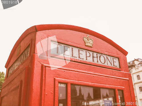 Image of London telephone box vintage