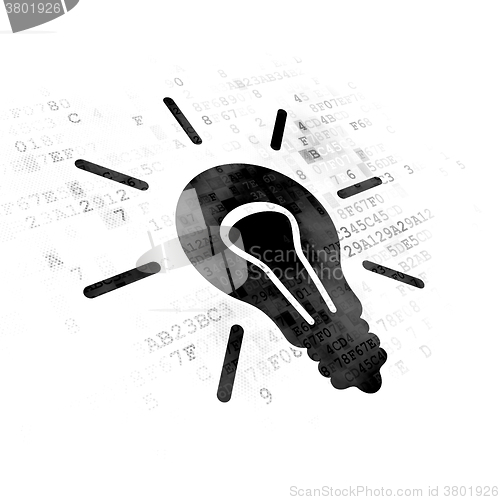 Image of Business concept: Light Bulb on Digital background