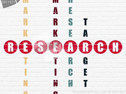 Image of Advertising concept: Research in Crossword Puzzle