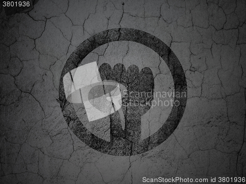 Image of Politics concept: Uprising on grunge wall background