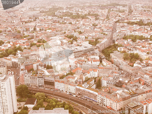 Image of Berlin aerial view vintage