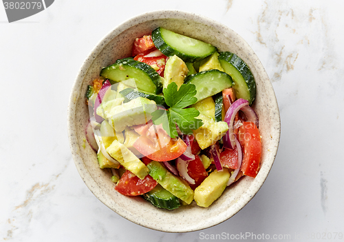 Image of bowl of fresh vegetable salad