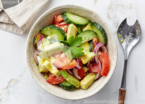 Image of bowl of fresh vegetable salad