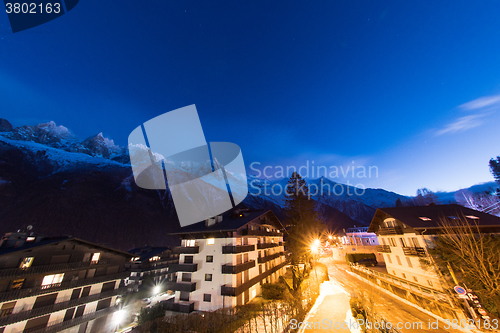 Image of night scene of mountain landscape