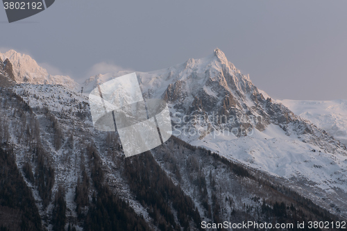 Image of night scene of mountain landscape