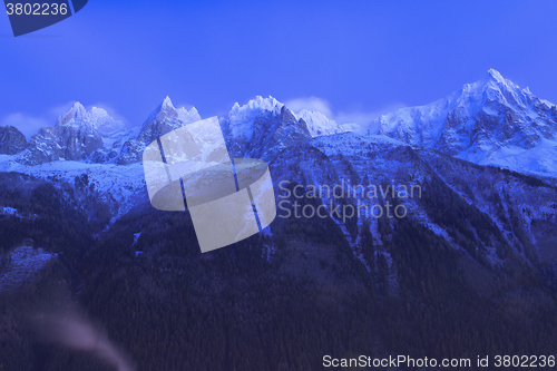 Image of night scene of mountain landscape