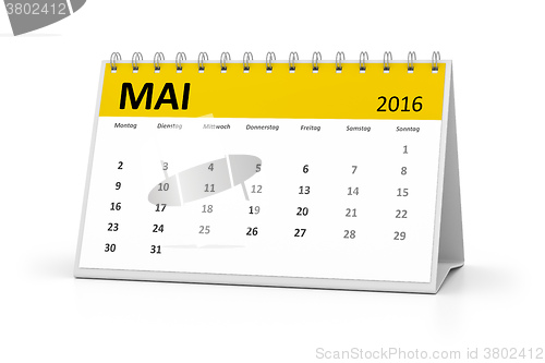 Image of german language table calendar 2016 may