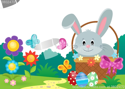 Image of Easter basket with bunny theme 2