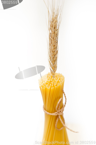 Image of organic Raw italian pasta and durum wheat 