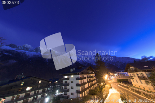 Image of night scene of mountain landscape