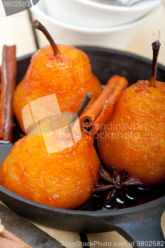 Image of poached pears delicious home made recipe 