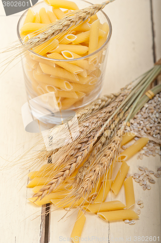 Image of Italian pasta penne with wheat