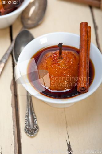 Image of poached pears delicious home made recipe 