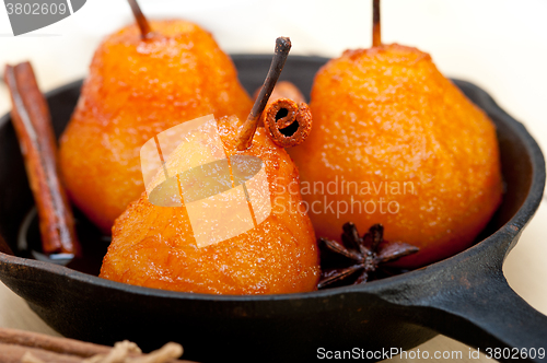 Image of poached pears delicious home made recipe 