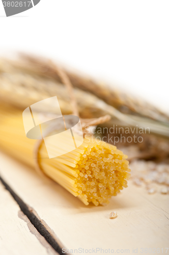 Image of organic Raw italian pasta and durum wheat 