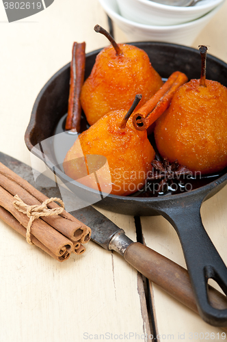 Image of poached pears delicious home made recipe 