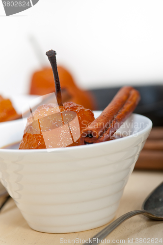 Image of poached pears delicious home made recipe 