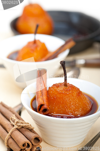 Image of poached pears delicious home made recipe 
