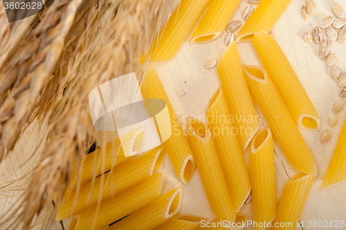 Image of Italian pasta penne with wheat