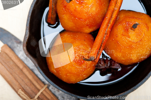 Image of poached pears delicious home made recipe 