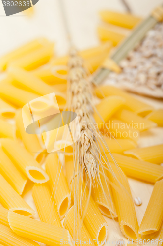 Image of Italian pasta penne with wheat