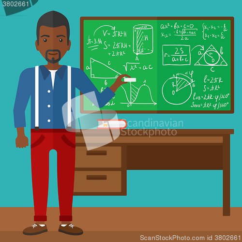 Image of Man with chalk in hand.
