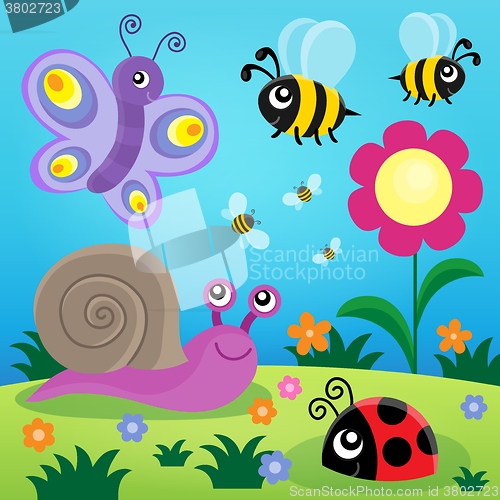 Image of Spring animals and insect theme image 1