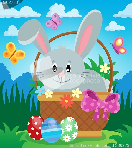 Image of Easter basket with bunny theme 3