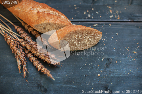 Image of Bread composition with wheats