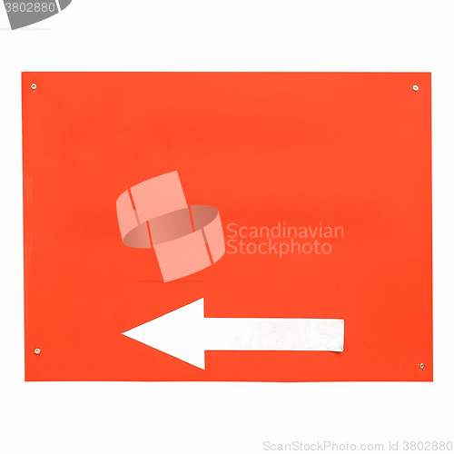 Image of  Direction arrow sign isolated vintage