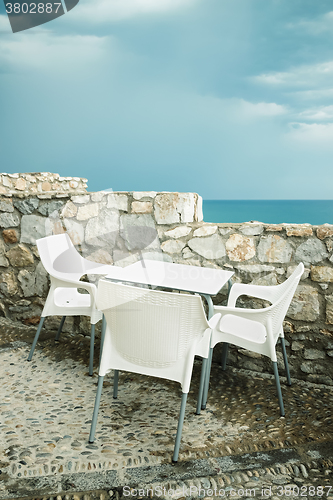 Image of Outdoor cafe by the seaside